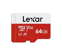 Lexar Micro SD 64 GB, Scheda Micro SD fino a 100 MB/sec(R), Scheda di Memoria microSDXC con Adattatore SD, A1, U3, C10, V30, Micro SD Card