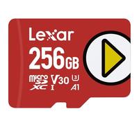 Lexar PLAY - Scheda di memoria microSDXC UHS-I da 256 GB, C10, U3, V30, A1, video Full HD, fino a 150 MB/s, spazio di archiviazione esteso per Nintendo Switch, dispositivi di gioco, smartphone e