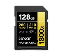 Lexar Pro 1800x SDXC U3 V60 UHS-II R270/W180 128GB - Confezione da 2 NEW