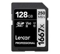 Lexar Professional 1667x Scheda di memoria SDXC 128 GB, UHS-II, Fino a 250 MB/s di lettura, Class 10, U3, V60, per Fotografi Professionisti, Videografi, Appassionati (LSD128CB1667)