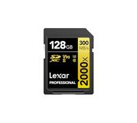 Lexar Professional 2000x Scheda SD 128 GB, Scheda di Memoria SDXC UHS-II senza Lettore, Lettura Fino a 300MB/s, per DSLR, videocamera di qualità cinematografica (LSD2000128G-BNNAG)