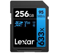 Lexar Professional 633x Scheda SD 256 GB, Scheda di Memoria SDXC UHS-I, U3, Class 10, Fino a 95 MB/s di Lettura, SD Card per DSLR di Fascia Media, Videocamera HD, Fotocamere 3D (LSD256CBEU633)