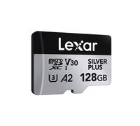 Lexar Silver Plus MicroSDXC UHS-I-geheugenkaart van 128 GB, 2 stuks, microSDXC U