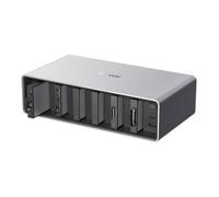 Lexar Professional Workflow HR2 Hub Thunderbolt 2 con Baia a 6 Moduli, Trasferimento Dati Ultra-Veloce per Lettori di Schede e SSD Lexar Workflow, Compatibile con Mac e PC, Corpo in Alluminio