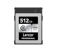 Lexar Scheda CFExpress professionale serie SILVER da 512 GB, scheda CFe di tipo B fino a 1750 MB/s in lettura, scheda CF adotta PCIe Gen3x2, scheda di memoria CF compatibile con DSLR, retromarcia con