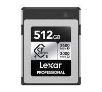 Lexar Scheda di memoria professionale CFexpress tipo B Silver 4.0 da 512 GB, per fotografi, videografi, fino a 3600/3000 MB/s, video 8K (LCXEXS4512G-RNENU)