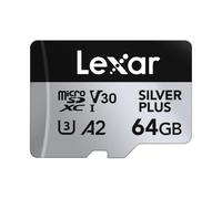 Lexar Scheda di memoria professionale Silver Plus microSDXC UHS-I da 64 GB