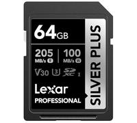 Lexar Scheda di memoria professionale Silver Plus SDXC UHS-I da 64 GB