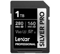 Lexar Scheda di memoria professionale Silver PRO SDXC da 1 TB, UHS-II, C10, U3, V60, video Full HD e 4K, lettura fino a 280 MB/s, per fotografi professionisti, videografi e appassionati