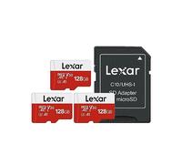 Lexar Scheda Micro SD 128 GB 3 Pack, fino a 100 MB/s, memory card