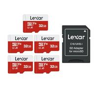 Lexar Scheda Micro SD 32 GB 5 Pack, fino a 100 MB/s, memory card