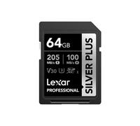 LEXAR Scheda SD Silver Plus UHS-1 64Go V30 R205/W100