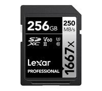 Lexar Scheda SDXC LSD256CB1667, 256 GB, Silver Series, Classe 10 U3, V60, Lettura massima: 250MB/s Max Write: 120MB/s