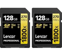Lexar SD Pro Gold Series UHS-II 1800x 128GB V60 - 2PACK (LSD1800128G-B2NNG)
