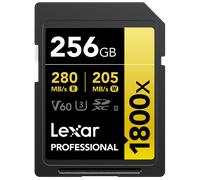 Lexar SDXC 256GB Gold Series 1800x V60 UHS-II - Classe 10 U3 R280/W205