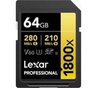 Lexar SDXC 64GB Gold Series 1800x V60 UHS-II - Classe 10 U3