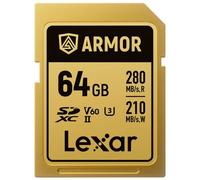 Lexar SDXC Pro Gold Series ARMOR UHS-II V60 IP68 Acciaio inox R280 64 GB