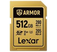 Lexar SDXC Pro Gold Series ARMOR UHS-II V60 IP68 Acciaio inox R280 - Merce restituita 512 GB