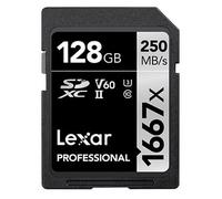 Lexar SDXC Professional Tipo Argento - 1667x 250MB/s V60 II 128 GB