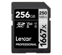 Lexar SDXC Professional Tipo Argento - 1667x 250MB/s V60 II 256 GB