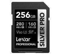 Lexar Silver Pro SD Scheda SD 256GB, Scheda di memoria UHS-II, V60, U3, C10, Scheda SDXC, Fino a 280 MB/s di lettura, per Fotografi Professionisti, Videografi, Appassionati (LSDSIPR256G-BNNAA)