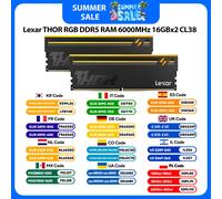 Lexar THOR RGB DDR5 RAM 6000MHz 16GBx2 CL36 1.4V CXMT DRAM Chip Memoria per Gaming Desktop Overclocking Intel XMP 3.0 AMD EXPO per PC