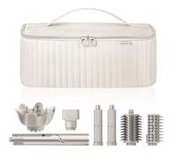Lexeeco - Borsa da viaggio per asciugacapelli Shark Flex Airwrap di Dyson, compatibile con Revlon, borsa organizer per accessori per capelli con divisioni regolabili, beige, Utilitaria