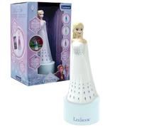 Lexibook, altoparlante Bluetooth con luce notturna Disney Frozen, lampada LED 2 in 1 e lettore musicale wireless, portatile ricaricabile e funzione di spegnimento automatico, azzurro tenue, NS02FZ