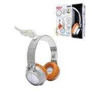Lexibook, Astérix, Casco Luminoso Pieghevole Bluetooth® e cablato con Design 3D dell’Universo Astérix con limitatore di Volume, Argento Bianco, HPBT015AXLXB