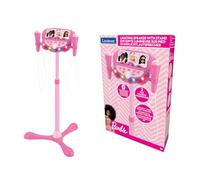 Lexibook Barbie, Altoparlante Luminoso su Supporto per Bambini, Gioco Musicale, Altezza Regolabile, Effetti Luminosi, 2 microfoni Inclusi, Presa MP3, Presa Aux-in, Rosa, S160BBLXB