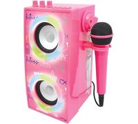Lexibook, Barbie, Altoparlante Portatile Bluetooth Luminoso con Microfono, Karaoke, Effetti Luce, Wireless, USB, Scheda SD, Batteria Ricaricabile, Rosa, BTP180BBZ
