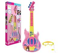 Lexibook, Barbie, Chitarra Elettronica con Microfono e Occhiali per Cantare con Stile, 2 modalità di Gioco, Melodie Dimostrative, Effetti di Luce, Rosa/Giallo, K260BBLXB