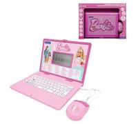 Lexibook, Barbie, Laptop Educativo Bilingue, Inglese e Spagnolo, 164 Attività, Matematica, Giochi di Logica, Modalità Musicale, Ampio Display LCD, Barbie, Rosa, JC601BBi2LXB