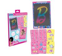 Lexibook, Barbie, Lavagna Magica, Giocattolo Artistico e Creativo per Ragazze e Ragazzi, Disegni Multicolori, Schermo da 28 cm, Include 1 Stilo e 6 Stencil, Rosa e Blu, CRT10BB