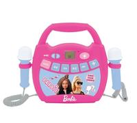 Lexibook, Barbie, Lettore digitale karaoke portatile per bambini, Microfoni, Effetti luce, Bluetooth®, Funzioni di registrazione e cambio voce, Rosa, MP320BBZ