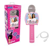 Lexibook Barbie, Microfono Bluetooth® con Funzione di Cambio Voce, Supporto per Telefono Incluso, Altoparlante Incorporato, Rosa, MIC240BBLXB