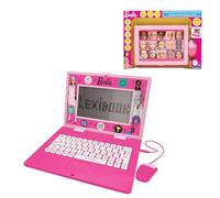 LEXIBOOK, Barbie, Portatile Bilingue e Educativo Spagnolo/Inglese, Giocattolo per Bambini, 170 attività per Imparare, Giocare e Musica, Grande Schermo, Rosa, JC599BBi2
