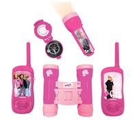 Lexibook, Barbie, Set avventuriero per bambini, Walkie-talkie 120m, Binocolo, Bussola, Torcia, Rosa, RPTW12BB
