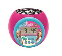 LEXIBOOK Projector Clock Barbie with Snooze Alarm Function, Night Light with Tim