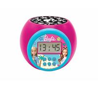 Lexibook Sveglia con proiettore Barbie con Snooze Funzione, Luce Notturna con Timer, Schermo LCD, a Batteria, RL977NI