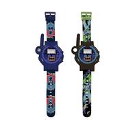 Lexibook, Batman, orologi Walkie-Talkie, 2 pezzi, portata fino a 200 m, torcia, bussola, ricaricabili DMWTW1BAT