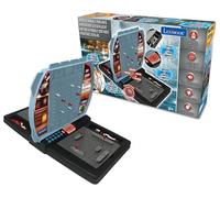 Lexibook Battaglia Navale con Voce (Francese Italiano Olandese Tedesco), Gioco da Tavolo 1 o 2 Giocatori, interattiva, Effetti sonori, strategia, Alimentato a Batteria, Grigio/Nero, GT2800LXB