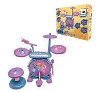 Lexibook, Batteria elettronica completa con luce, con tastiera, piatti e sgabello Stitch, blu, K610D