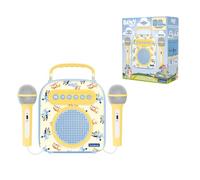 Lexibook, Bluey, Altoparlante Bluetooth con microfoni, Blu/Giallo, BTC050BY | Pulsante suono magico, batteria ricaricabile, vano microfono, ricarica USB-C, Bluetooth, USB e scheda memoria