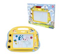 Lexibook, Bluey, Lavagna da disegno magnetica multicolore, Giocattolo artistico per bambini con stilo e timbri, Giallo/Blu, CRBY550