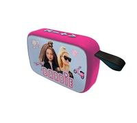 Lexibook, Barbie, Altoparlante Bluetooth portatile, senza fili, USB-C, scheda SD/TF, batteria ricaricabile, blu/rosa, BT018BB