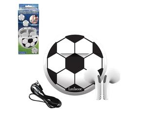 Lexibook, Calcio, Auricolari stereo senza fili, Suono di alta qualità, Microfono integrato, Controllo touch, Custodia di ricarica, Livello sonoro limitato a 85 dB, Nero/bianco, HPBT05FO