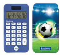 Lexibook, Calcolatrice Tascabile per Il Calcio con Coperchio di Protezione, funzioni di calcolo Convenzionali e avanzate, alimentata a Batteria e a energia Solare, Blu, C45FOLXB