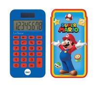 Lexibook Calcolatrice Tascabile Super Mario, Funzioni di calcolo Classiche e avanzate, Cover Protettiva Rigida, con Batteria, Rosso/Blu, C45NILXB