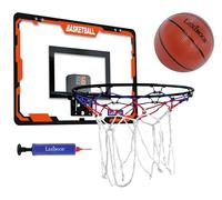 Lexibook, Canestro interattivo, Contatore di punti, Effetti sonori, Pallacanestro, pompa inclusa e kit di installazione incluso, JG920